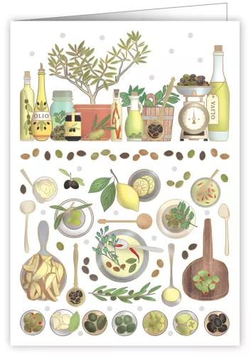 Herbs and Oil, Greeting Card