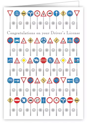Congratulations, Traffic Signs, Greeting Card
