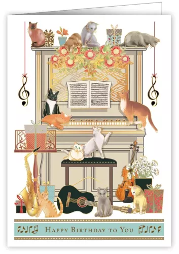 Musical Cats, Greeting Card