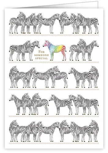 One Of A Kind Zebra, Greeting Card