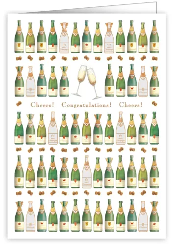 Congratulations with Champagne, Greeting Card