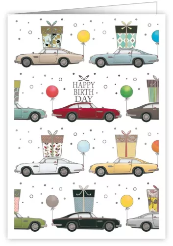 Happy Birthday Cars, Greeting Card