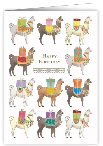 Llamas, Greeting Card