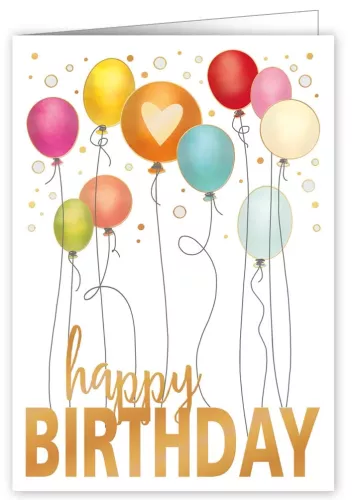 Happy Birthday Balloons, Greeting Card