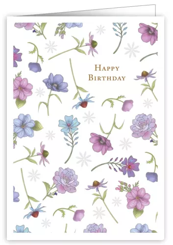 Blue Flowers, Greeting Card