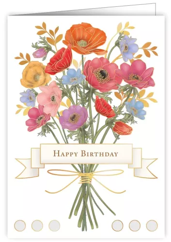 Bouquet On Your Birthday, Greeting Card