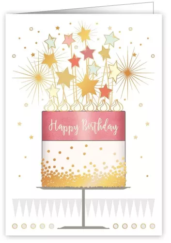 Stars on Cake, Greeting Card