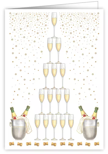 Champagne Tower, Greeting Card