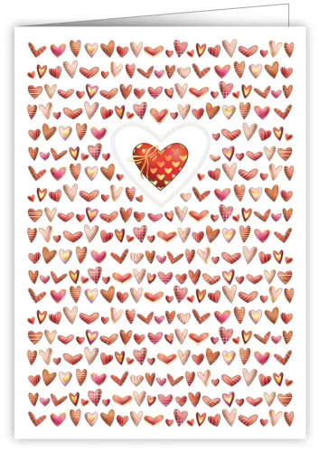 Mini Hearts, Greeting Card