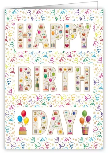 Happy Birthday Confetti, Greeting Card