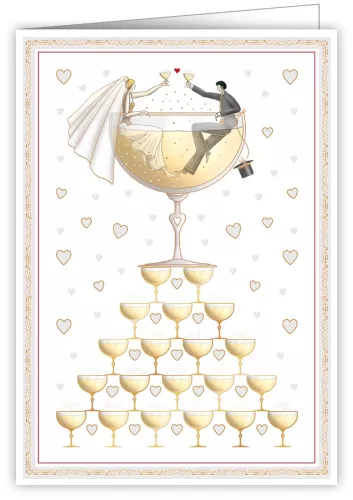 Champagne Couple, Greeting Card