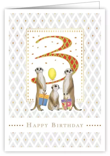 Happy Birthday, 3rd, Greeting Card