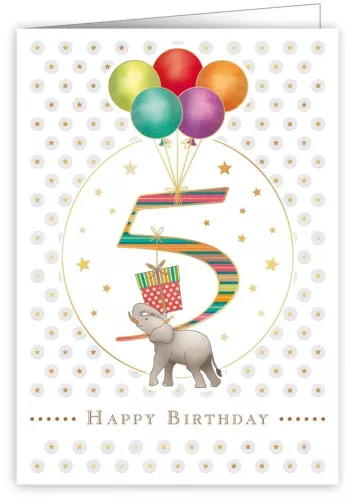 Happy Birthday, 5th, Greeting Card