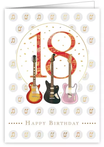 Happy Birthday - 18th, Greeting Card
