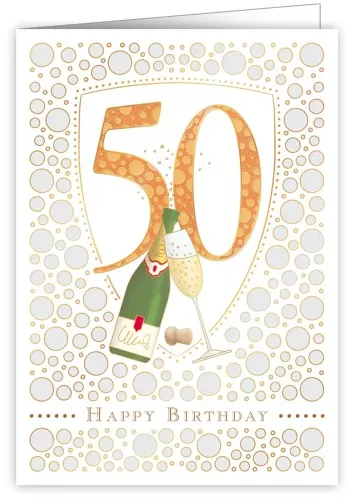 Happy Birthday - 50th, Greeting Card