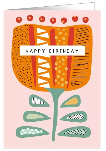 Pretty in Print, Orange Flower, 6452
