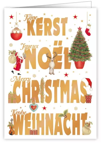 Different Languages, Xmas, Greeting Card