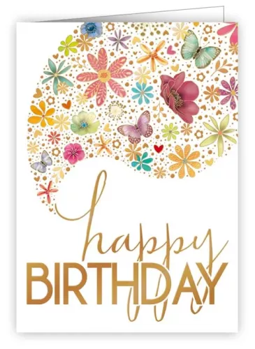 Happy Birthday Colourful, Minicard