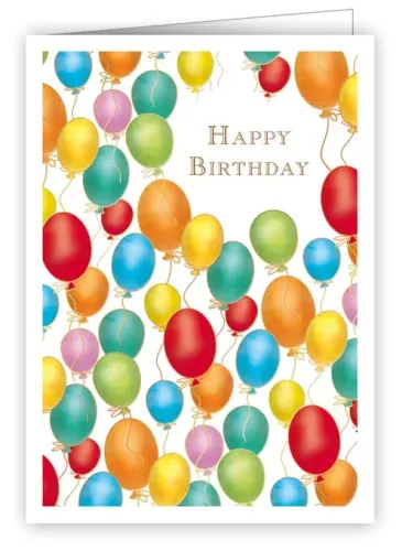 Happy Birthday Balloons, Minicard