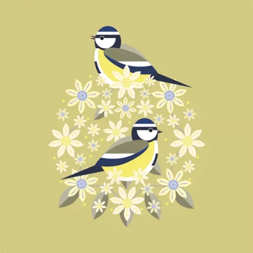 Blue Tit Bloom, Everyday Single Card