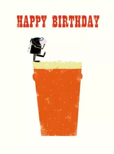 Happy Birthday Beer Diver, Everyday Single Card