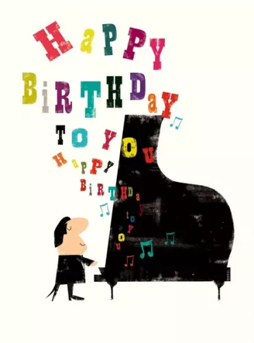 Happy Birthday Piano, Everyday Single Card