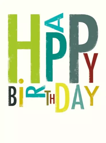 Happy Birthday Text, Everyday Single Card