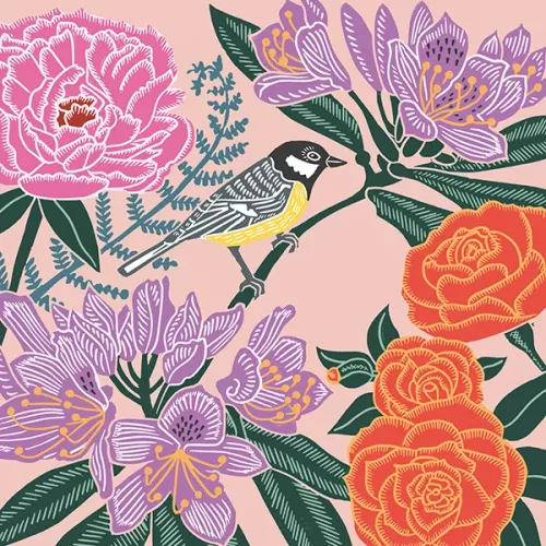 Camelia & Rhododendron, Everyday Single Card