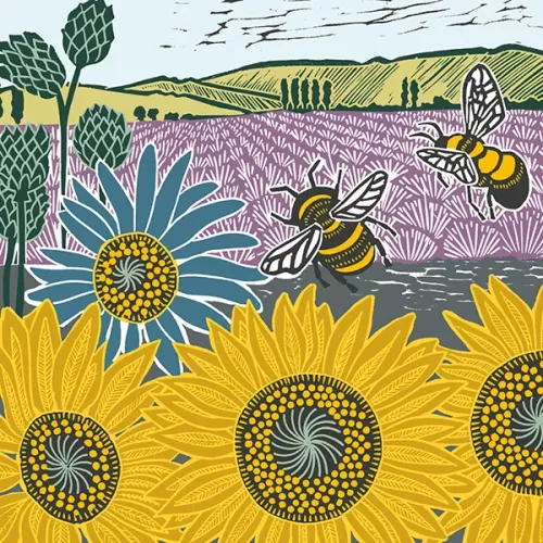 Sunflowers & Bees, Everyday Single Card