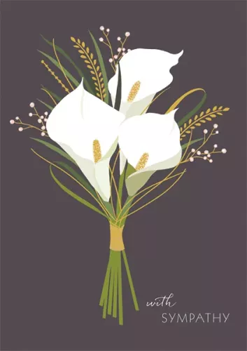 Sympathy Lillies, Everyday Single Card