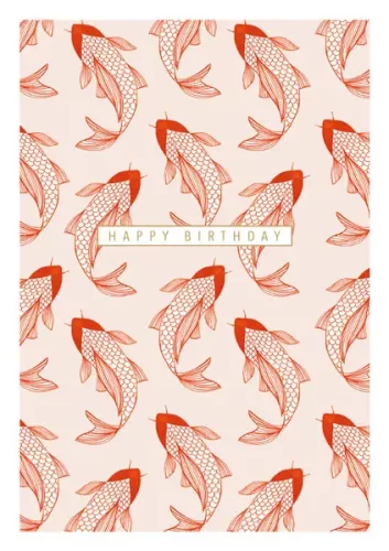 Happy Birthday Koi Carp, Everyday Single Card