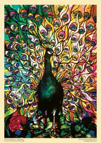 Louis Comfort Tiffany: Displaying Peacock, 1000-piece jigsaws