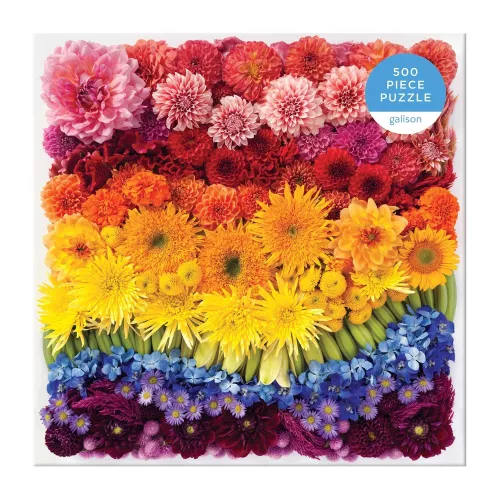 Rainbow Summer Flowers, 500 Piece Puzzle