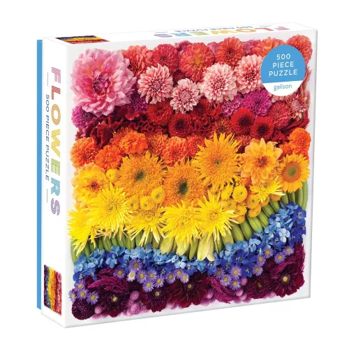 Rainbow Summer Flowers, 500 Piece Puzzle