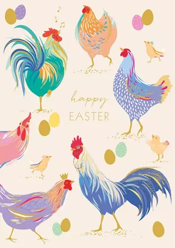 Hens And Eggs, Greeting Card