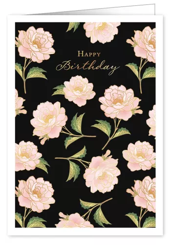 White Gold Flowers, Extra Large Greeting Card