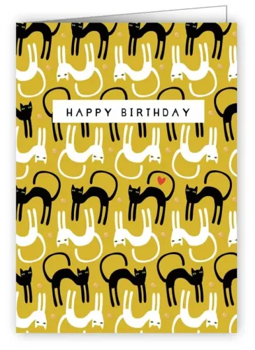 Black and White Cats, Mini Card