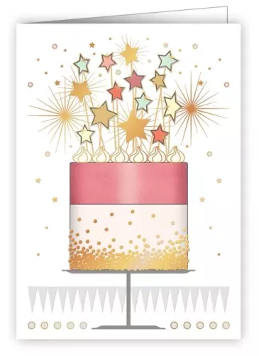 Stars on Cake, Mini Card
