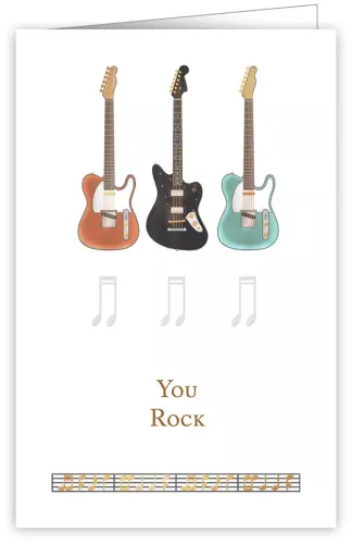 You Rock, Rock Guitars, Midi, Greeting Card
