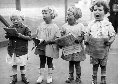 Children Singing, Greeting Card