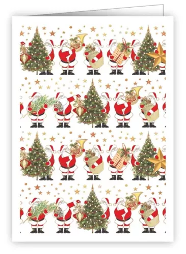 Santa And Trees, Mini Cards