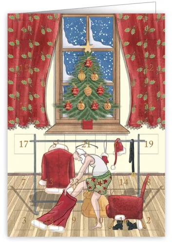 Santa Getting Dressed, Advent Calendar