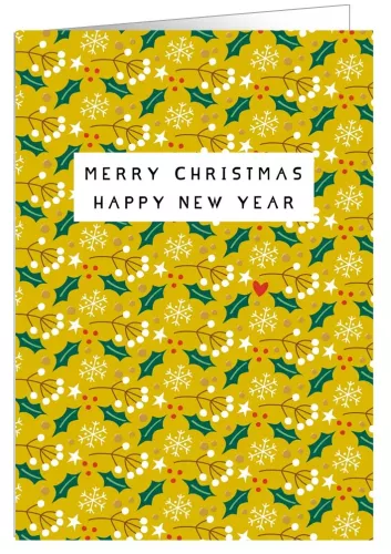 Holly Leaves, Greeting Card