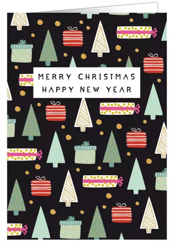Trees And Presents, Greeting Card