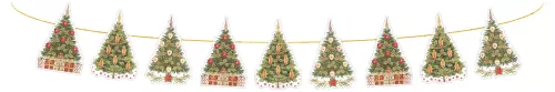 Christmas Trees (3 Designs X3 Hangers = 9 Hangers Total), Garland