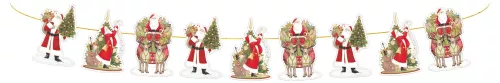 Santa (3 Designs X3 Hangers = 9 Hangers Total), Garland