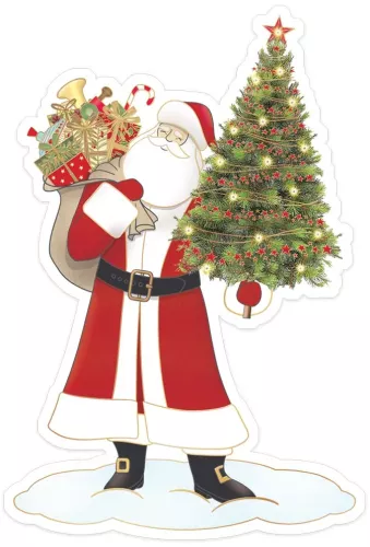 Santa (3 Designs X3 Hangers = 9 Hangers Total), Garland