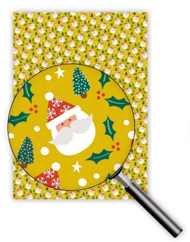 Santa And Trees, Wrapping Paper