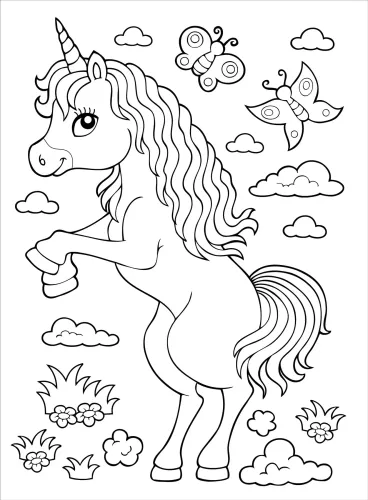 Unicorns Coloring Bk