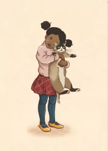 Cat Cuddles, Postcard